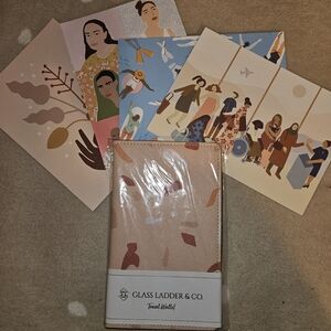 Causebox Glass Ladder & Co Travel Wallet With Causebox Postcards Art